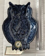 Blue pottery owl for sale  Shipping to Ireland