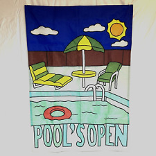 Vtg 28x39 embroidered for sale  South Bend
