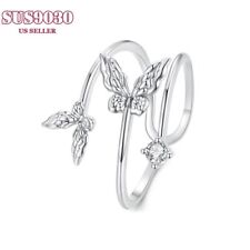 Usado, Joias da moda femininas anel borboleta prata esterlina 925 comprar usado  Enviando para Brazil
