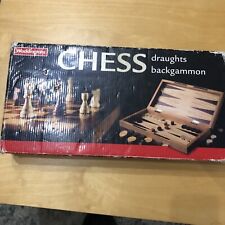Wooden chess checkers for sale  SUDBURY