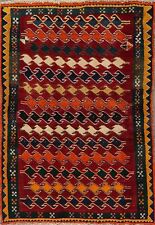 Used, Geometric Gabbeh Oriental Area Rug Wool Hand-Knotted 4x6 Home Decor Carpet  for sale  Shipping to South Africa