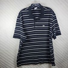 Usado, Camisa polo masculina Lacoste tamanho 8 EUA 3XLBpreta listrada manga curta gola botão comprar usado  Enviando para Brazil