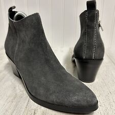 Botas al tobillo de cuero Dolce Vita para mujer talla 9,5 gris gamuza punta puntiaguda tacón de bloque, usado segunda mano  Embacar hacia Argentina