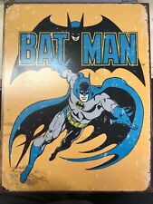 DC Comics Retro Blue Batman Logo Tin Metal Sign 16” x 12.5” MADE IN USA  for sale  Shipping to South Africa