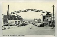 Postal de 1930 California Burlingame Broadway autos Clear View Wayne CA24-3472 segunda mano  Embacar hacia Argentina