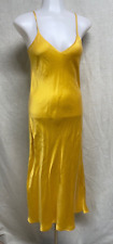 Vestido maxi slip SILK LAUNDRY amarelo seda sem mangas tamanho XS comprar usado  Enviando para Brazil