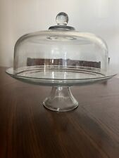 Anchor Hocking Presence Glass Cake Stand / Punch Bowl Plate 13" Dome 11.5 w/ Box for sale  Shipping to South Africa