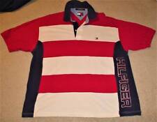 Camisa polo Tommy Hilfiger vermelha/branca/azul vintage original masculina G BOM EUA 7-4º, usado comprar usado  Enviando para Brazil