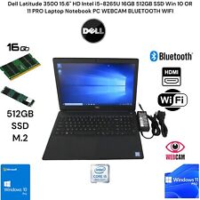 Computadora portátil Dell Latitude 15.6 Intel i5-8265U 16 GB 512 GB SSD Win 10 OR 11 segunda mano  Embacar hacia Argentina