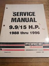 Force 9.9 15 HP Outboard Motor Service Manual 1988 1989 1990 1991 1992 1993 1996 for sale  Shipping to South Africa