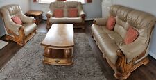 Italian leather sofa for sale  TIPTON