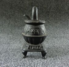 Vintage Small Pot Belly Stove with Lid Black Cast Iron 5" Tall for sale  Shipping to South Africa