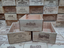 Wooden Wine Box Crate ~ 12 bottle ~ French Genuine Storage Drawer Planter Hamper for sale  Shipping to South Africa