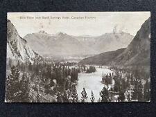 Cartão postal foto antiga Banff Alberta Canadá Hot Springs Hotel e Bow River comprar usado  Enviando para Brazil