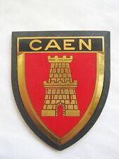 ANCIENNE PLAQUE DE SCOOTER EMAILLEE ANNEE 1950 + SUPPORT (CAEN) DRAGO PARIS  d'occasion  Saint-Mamert-du-Gard
