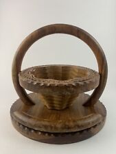 Sobreposição de tigela de madeira vintage com design de escultura chalé boho, usado comprar usado  Enviando para Brazil