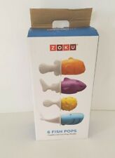 ZOKU 6 Traditional Frozen Fish Pop Molds - BPA Free , used for sale  Shipping to South Africa