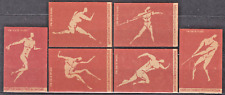 POLAND 1960 Matchbox Label Z#196/201 II set, Olympic Games ROME 1960. na sprzedaż  PL