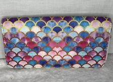 Carteira acordeão Badiya Mermaid Scales rosa roxo azul branco limpo comprar usado  Enviando para Brazil