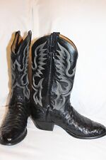 Tony Lama Black Full Quill Ostrich Boots Size 10D, used for sale  Shipping to South Africa