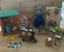 Used, Sylvanian Families Garden Shed Set With Grandpa Bear Gardener for sale  Shipping to Ireland