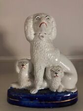 Staffordshire Poodle Dog Trio em Base de Cobalto - Meados do Século XIX, usado comprar usado  Enviando para Brazil