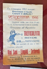Volantino vendemmia 1946 usato  L Aquila