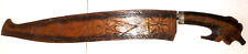 1983 Visayan Bolo Machete Tenegre Central Philippines hand forged hand carved for sale  Shipping to South Africa
