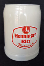 Caneca de cerveja vintage Henninger Brewery Bier Stein Frankfurt Alemanha 0,5 litros HB comprar usado  Enviando para Brazil