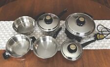 Kitchen Craft West Bend Waterless Stainless Steel Cookware 9 Piece Set, used for sale  Shipping to South Africa