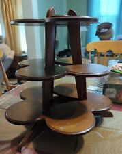 Vintage 3 Tiered Wooden Display Stand Trinkets 12 Spots 14.25” X 13.25" Approx for sale  Shipping to South Africa