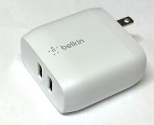 Cargador de pared USB de doble puerto Belkin 24 W para iPhone/Samsung, blanco segunda mano  Embacar hacia Argentina