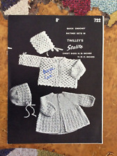 Baby crochet patterns.cardigan for sale  READING