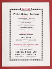 EARLY AUCTION CATALOGUE – ROBSON LOWE POSTAL HISTORY AUCTION 1961, used for sale  Shipping to South Africa