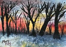Watercolor ACEO Original Painting by Mary King - Nature's Colors for sale  Shipping to Canada