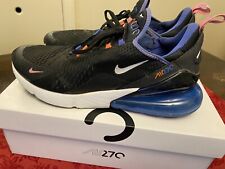 Zapatillas para hombre Nike Air Max 270 negras astronomía azul talla 12 con caja original, usado segunda mano  Embacar hacia Argentina