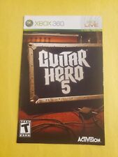 Guitar Hero 5 manual inserção de livreto de instruções para Xbox 360 comprar usado  Enviando para Brazil
