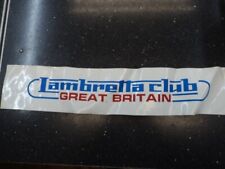 Lambretta Club Great Britain PVC Banner, used for sale  Shipping to South Africa