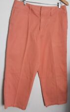 Chadwicks Women's 14 Capri Pants Flat Front Orange Chino 34x24 for sale  Shipping to South Africa