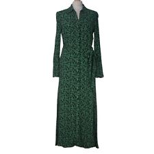 Używany, ZARA Damska sukienka koszulowa midi zielona kołnierz rękaw 3/4 guziki przednie krawaty rozmiar M na sprzedaż  Wysyłka do Poland