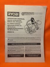 Ryobi Magazine Operator's Manual Bench Grinder BGH6110 for sale  Shipping to South Africa