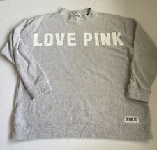 Moletom feminino rosa Victoria's Secret grande cinza manga longa tecido felpudo comprar usado  Enviando para Brazil