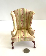 Used, BESPAQ WING BACK ARM  CHAIR WITH ROSE BUD  FABRIC AND WALNUT LEGS for sale  Shipping to South Africa