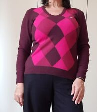 Vintage Lacoste Pure Wool Sweater Small Size 6 Colorful Knit Geometric , usado segunda mano  Embacar hacia Argentina