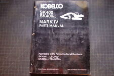 KOBELCO SK400 LC EXCAVATOR Parts Manual book catalog spare list index shop OEM for sale  Portland