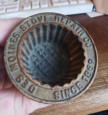 ANTIQUE CAST METAL ADVERTISING PAPERWEIGHT DES MOINES STOVE REPAIR CO CIRCA 1915 for sale  Shipping to South Africa