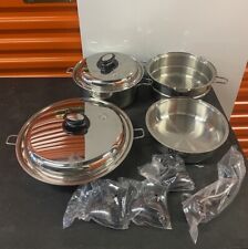 10 PCS SALADMASTER Titanium 10” Skillet, 3Qt Surgical Saucepan, Steam Insert,….. for sale  Shipping to South Africa
