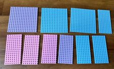 Used, Lego Base Plates 10 in total Pale Pink, Blue and Lilac. for sale  Shipping to South Africa