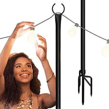 Pólo de luz LED estilo feriado para luzes de corda externas, poste de jardim pacote com 1 comprar usado  Enviando para Brazil