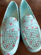 Men’s Blue Floafers Boat/beach With Pink Flamingos Penny Loafer Style Size 9 for sale  Shipping to South Africa